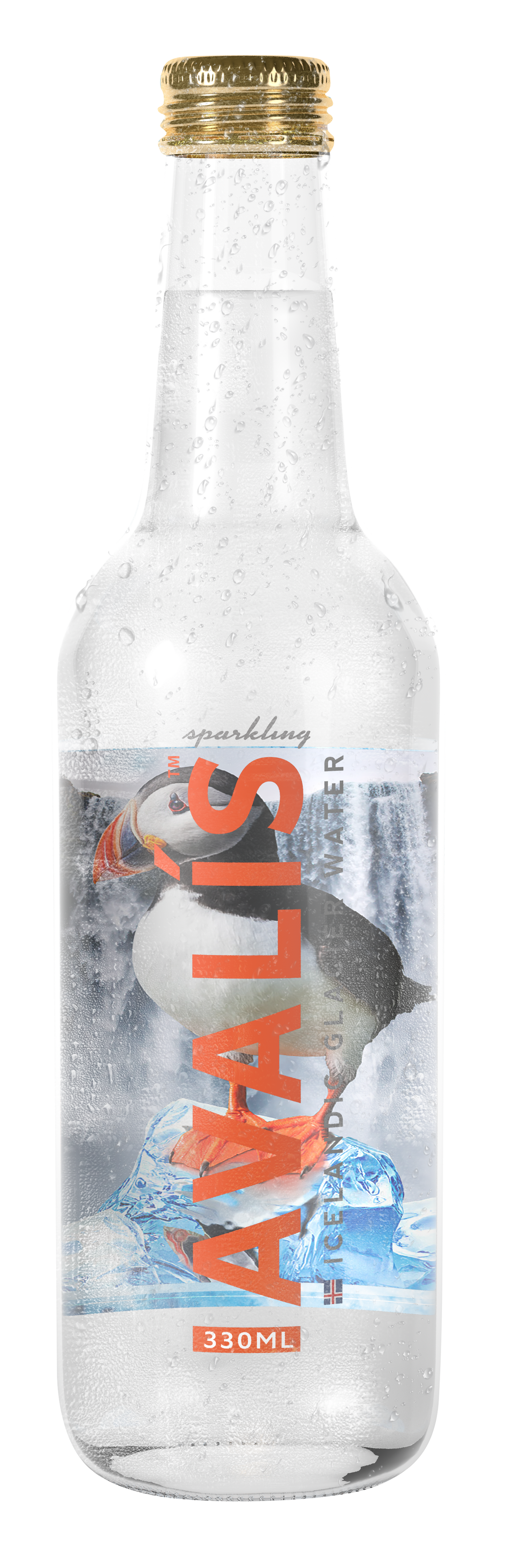 Avalis Icelandic Glacier water - A case of 24 Sparkling x 330ml Glass Bottles