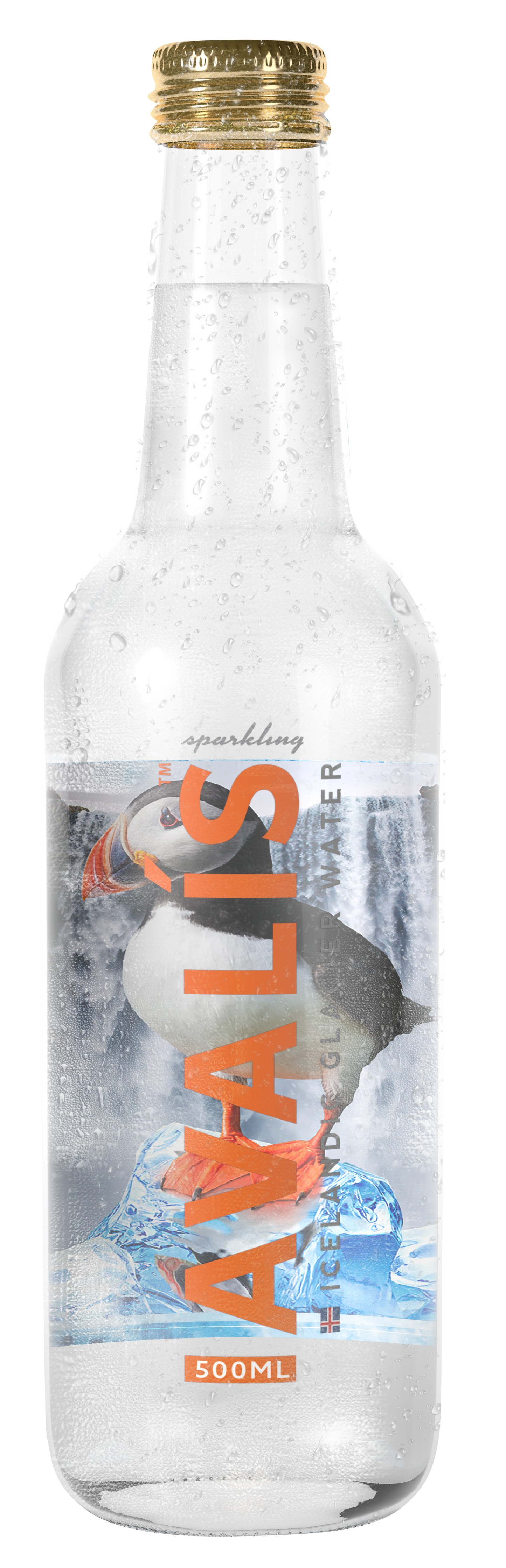 Avalis Icelandic Glacier water - A case of 24 Sparkling x 500ml Glass Bottles