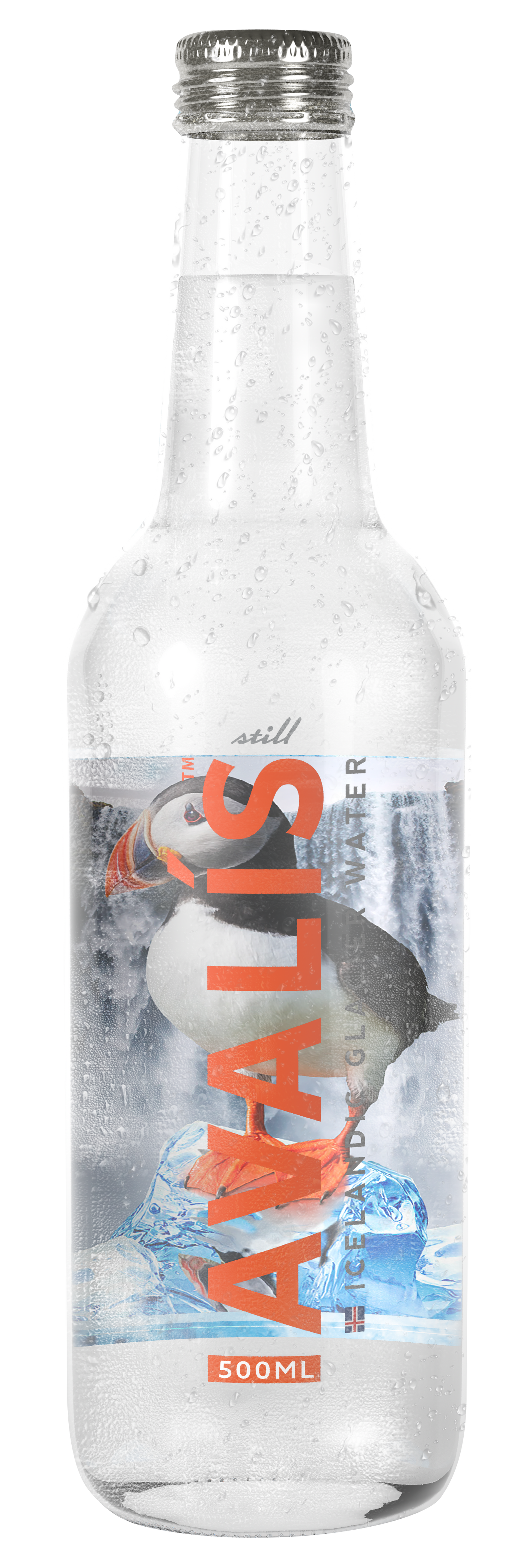 Avalis Icelandic Glacier Water - A case of 24 Still x 500ml Glass Bottles