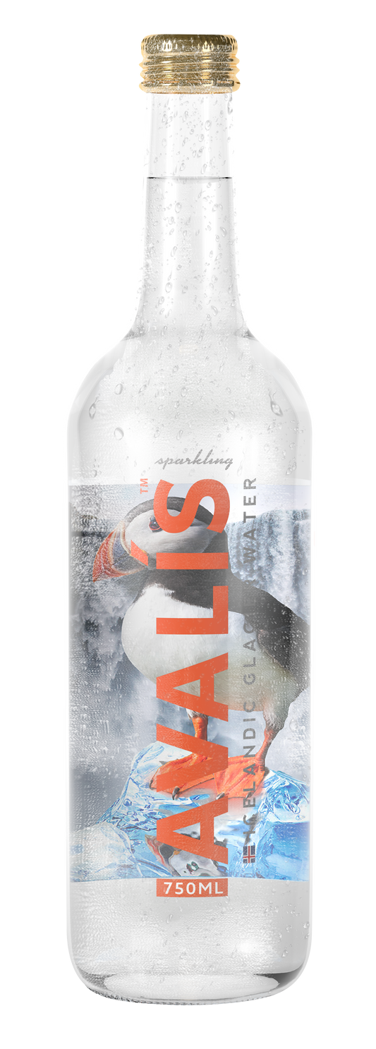 Avalis Icelandic Glacier water - A case of 12 Sparkling x 750ml Glass Bottles