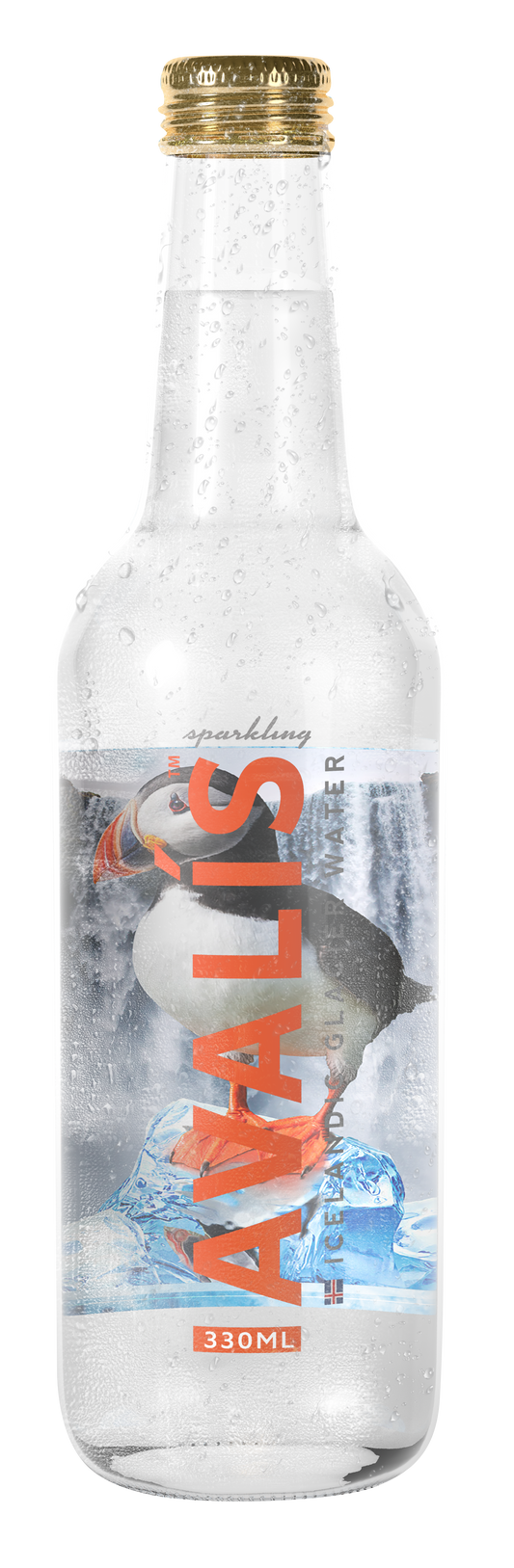Avalis Icelandic Glacier water - A case of 24 Sparkling x 330ml Glass Bottles